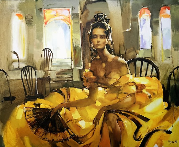 Инна Цукахина    Dancer in yellow (700x572, 137Kb)
