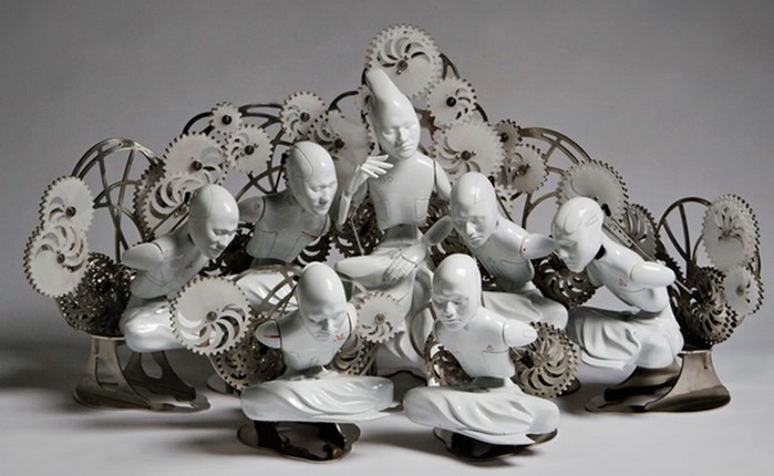 Ванг Джи Вон. Механические скульптуры просвещенных бодхисаттв