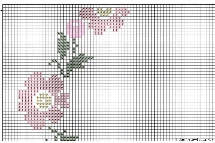 Салфетка с цветочной вышивкой. Схема (2) (700x463, 315Kb)