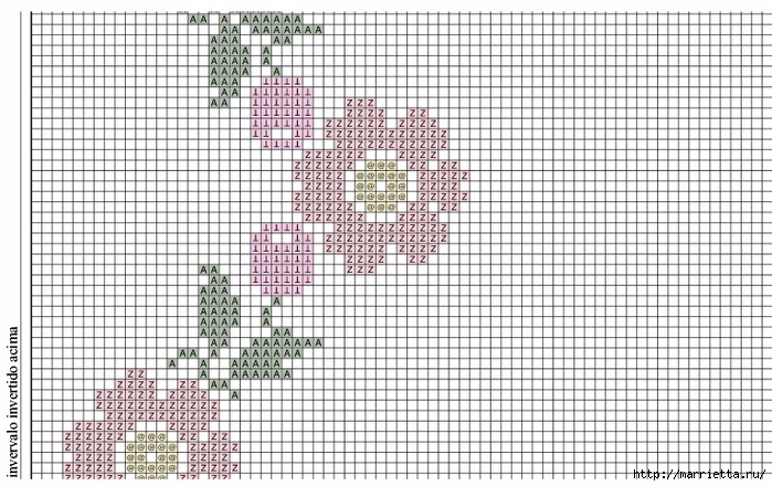 Салфетка с цветочной вышивкой. Схема (4) (700x440, 300Kb)