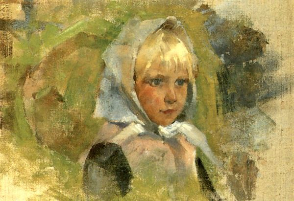 Girl in headscarf, 1880 (600x411, 241Kb)