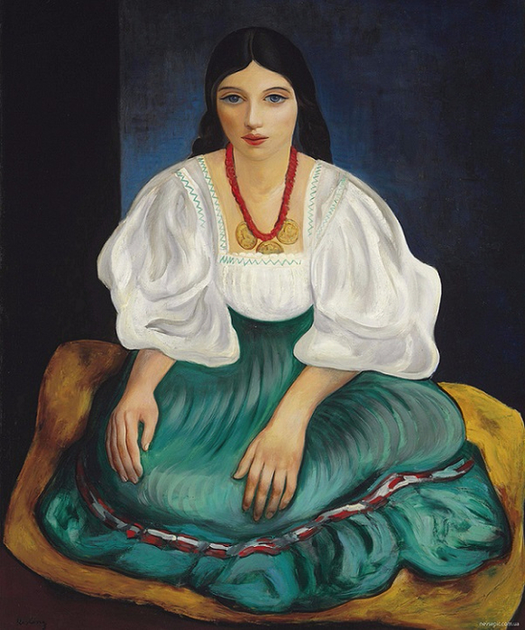 devushka-v-zelenoj-yubke.-1928 (582x700, 417Kb)