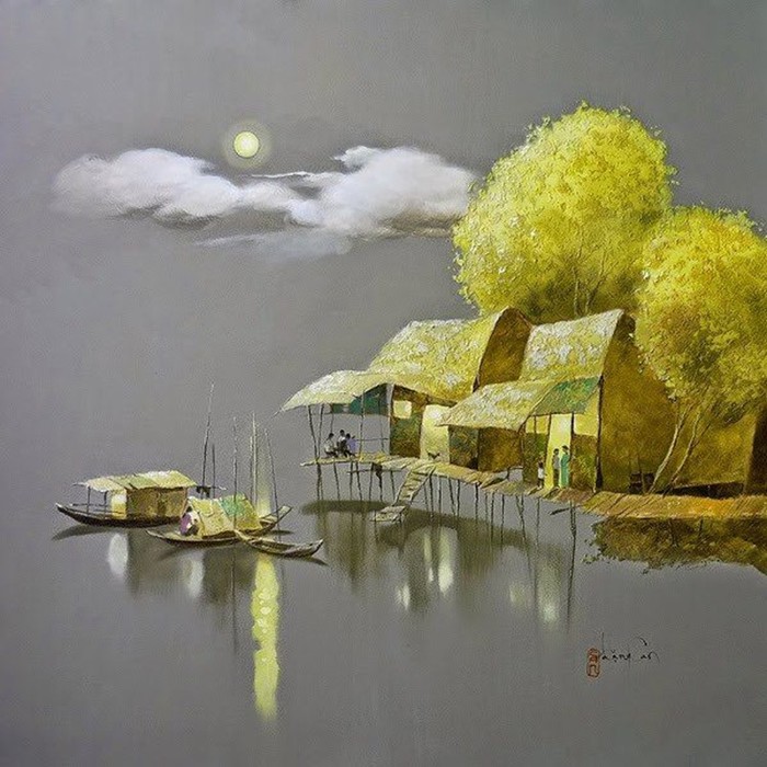Вьетнамский художник Данг Ван Кан и пейзажи реки Меконг