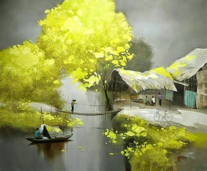 Вьетнамский художник Данг Ван Кан и пейзажи реки Меконг