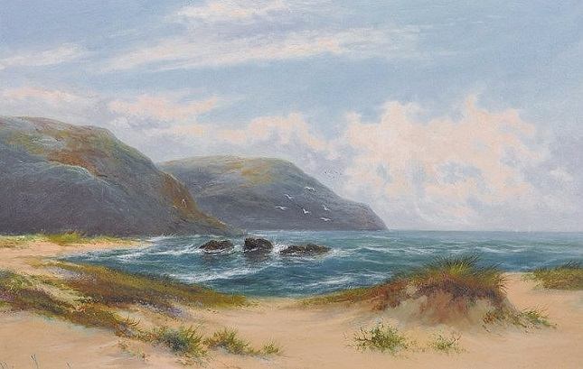 A Coastal Scene, with Sea Gulls (645x409, 239Kb)