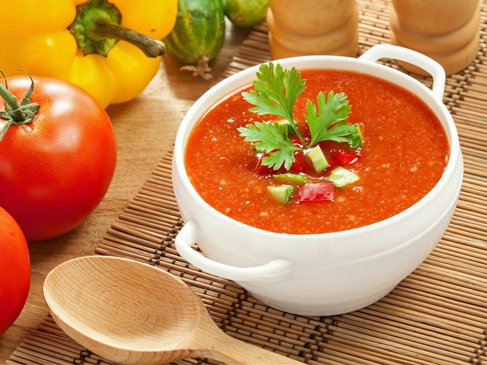 Рецепт супа «гаспачо» из овощей и зелени