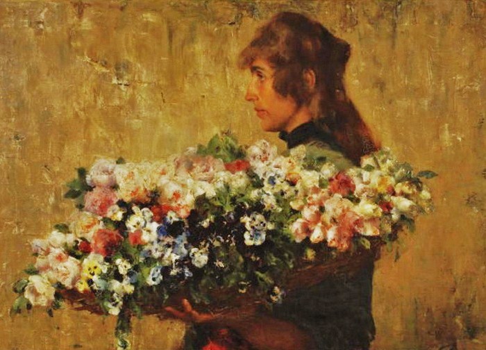 Charles Hermans (Belgian artist, 1839 - 1924) The Flower Seller (900x704, 95Kb)