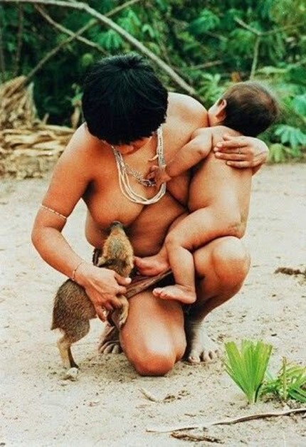 Фотофакт: Женщины кормят грудью детёнышей животных