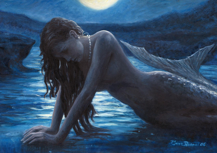 Marco Busoni A Mermaid In The Moonlight - Love Is Mystery (700x493, 410Kb)