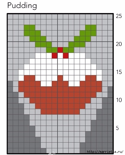 Флажки крючком для новогодней гирлянды (9) (413x510, 95Kb)