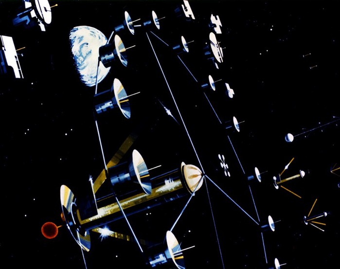 Представление о космических станциях будущего в 1970-х годах