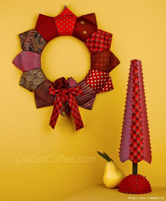 diy-tie-wreath-and-topiary (579x700, 251Kb)