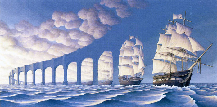 Rob Gonsalves The Sun Sets Sail (700x345, 299Kb)