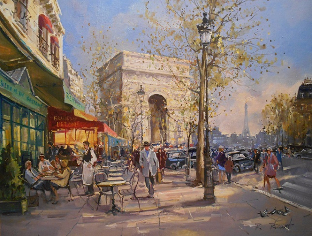 Arc de Triomphe par l'avenue Foch - PARIS (644x488, 462Kb)