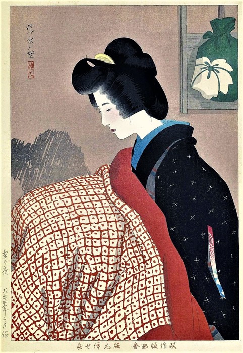 Снежная ночь (Yuki no yoru (Snowy night))   1925    38 х 25.6   ксилография (482x700, 153Kb)