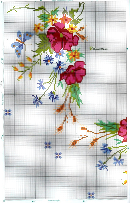 Цветы и бабочки2 (451x700, 394Kb)