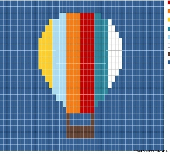 Крючком. Детский плед с морем, парусниками и воздушными шарами (15) (587x532, 205Kb)