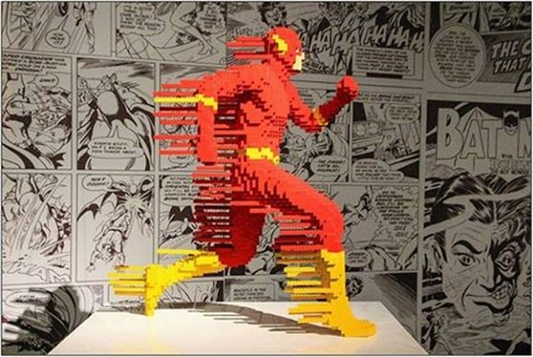 Новые скульптуры супергероев DC Comics из «кирпичиков» Lego