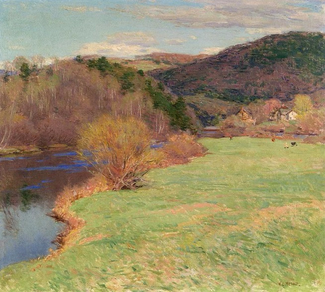 Springtime along the River. 1922 (653x587, 455Kb)