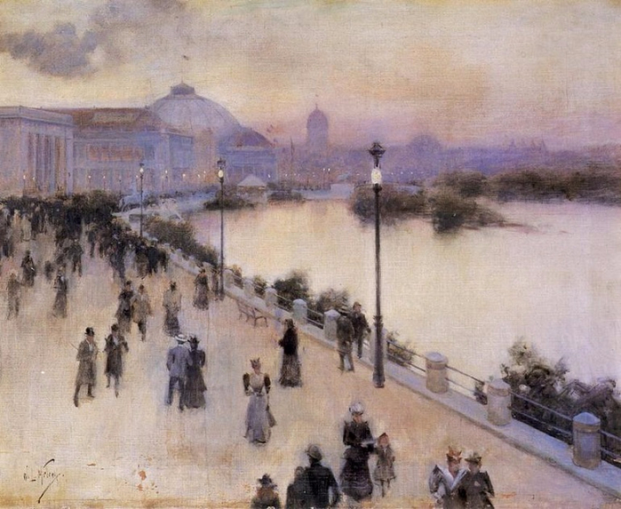 + Sunset Hour on the West Lagoon, 1893 (700x573, 412Kb)