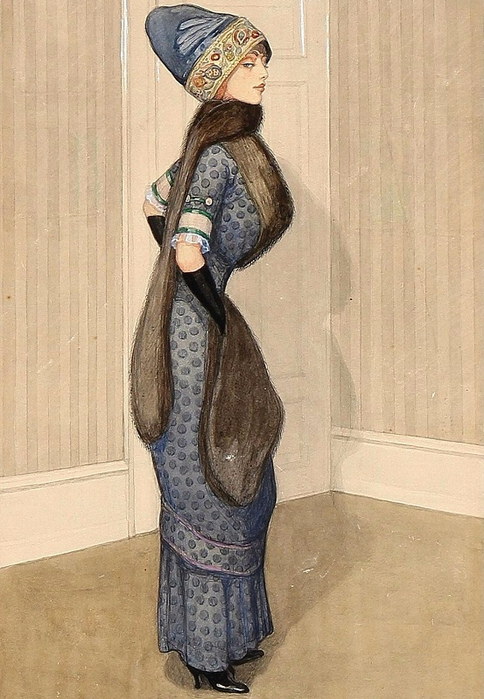 Gerda Wegener A noble woman, 1910 (484x699, 393Kb)