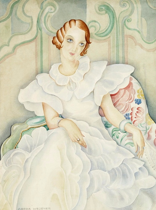 Gerda Wegener Portrait of Brigitte Bergman (519x699, 384Kb)