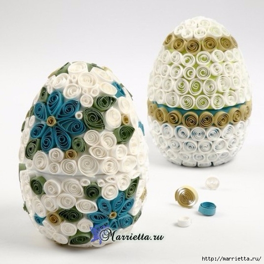 Декоративные пасхальные яйца в технике квиллинг (1) (535x535, 160Kb)
