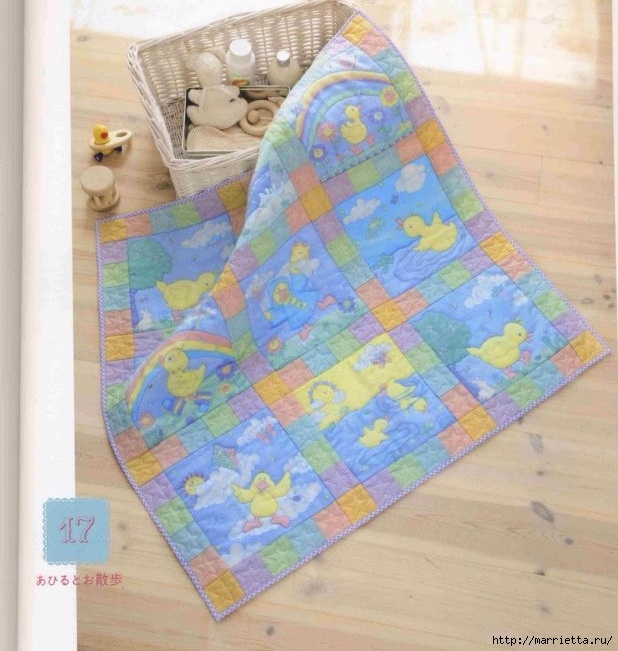 Детское лоскутное одеяло. Японский журнал (22) (618x651, 226Kb)