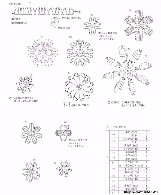 Ободок из цветочных мотивов для украшения летней шляпки (11) (547x663, 161Kb)