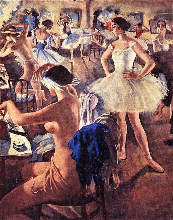 В балетной уборной (Лебединое озеро) 1924 (550x700, 193Kb)