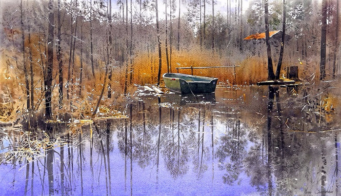 Michal Suffczynski - Mazurian lakes, The Fall (700x402, 422Kb)