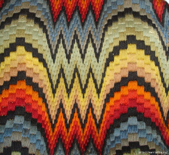 Флорентийская вышивка в технике барджелло (19) (700x640, 427Kb)