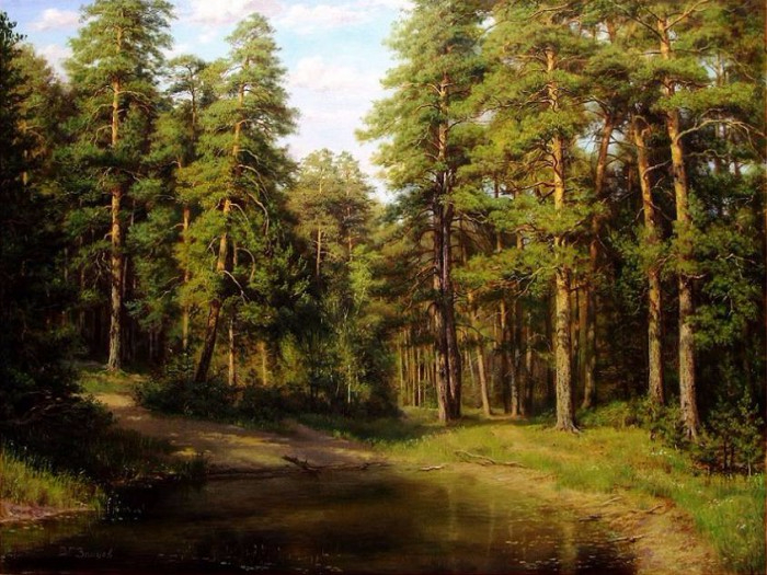 Художник Виталий Зайцев. Лесные пейзажи