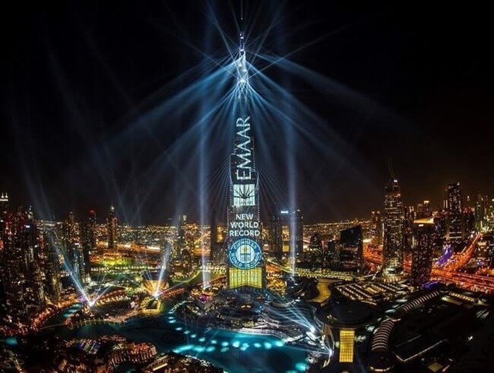 Новогоднее световое шоу в Дубае попало в Книгу рекордов Гиннесса