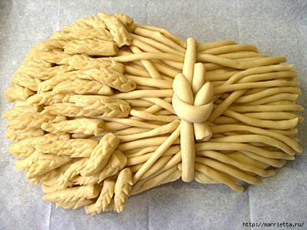 Колосья пшеницы из теста (8) (600x449, 188Kb)