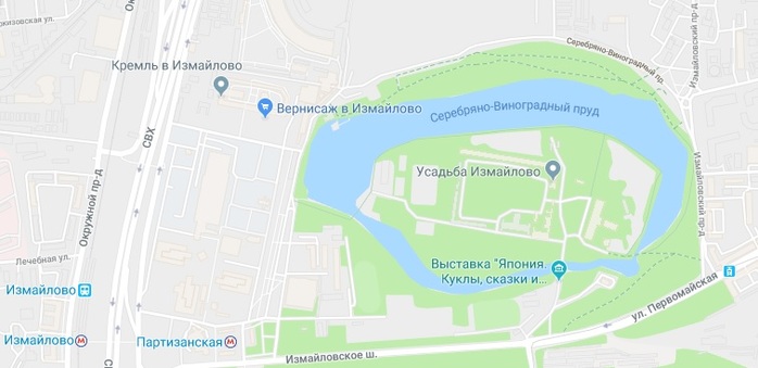 Карта москвы измайлово