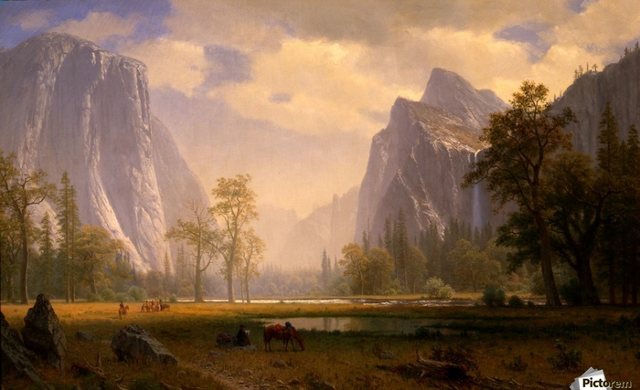 900_Looking Up the Yosemite Valley (700x427, 304Kb)