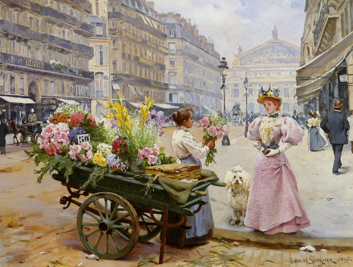 Louis+Marie+de+Schryver+Marie+de+la+Marchande+des+Fleurs (700x529, 513Kb)