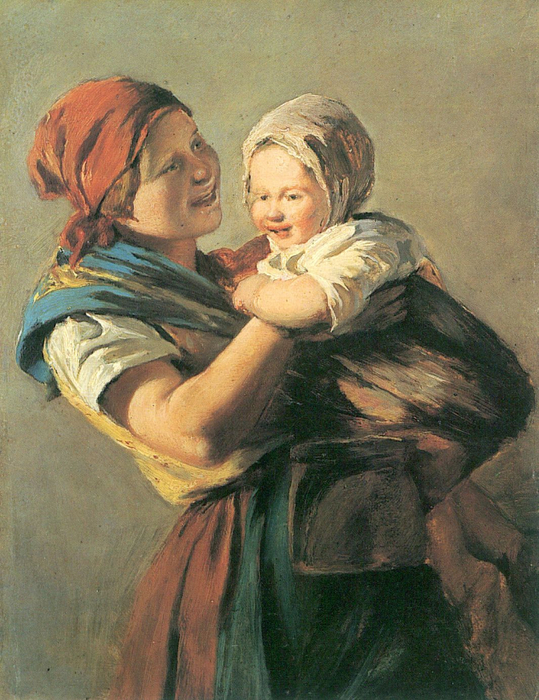 Klostersuppe, Studie einer jungen Mutter mit ihrem Kinde (539x700, 487Kb)