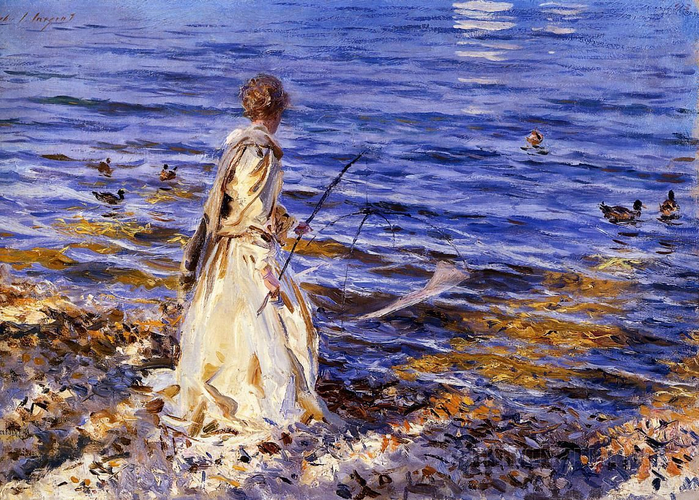 Girl Fishing. 1913 (700x500, 541Kb)