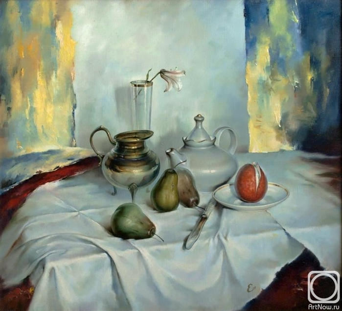 Igor-Egorov.-Natyurmort-s-apelsinom-i-grushami-2002 (700x635, 384Kb)