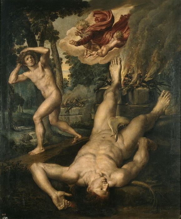 1539 Смерть Авеля. Пер. пол. 16 в. Пан, м. 151 х 125 cm ПРАДО (578x700, 148Kb)
