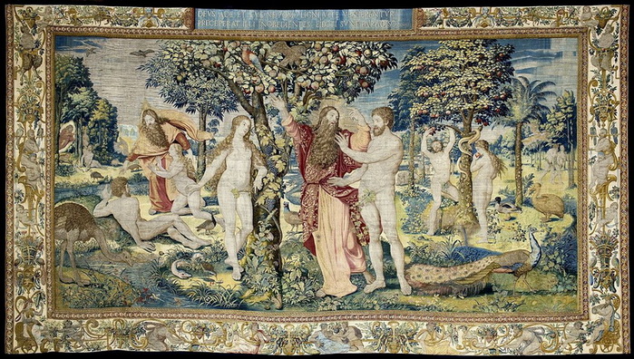 1550 Series History of the First Parents - Kempeneer Paradise Bliss. 480 х 854 cm. Wawel Castle Краков (700x396, 191Kb)