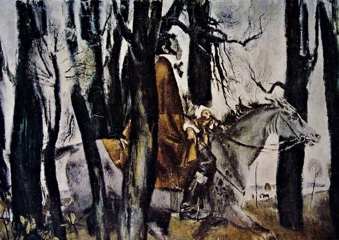 Моисеенко Евсей Евсеевич (1916-1988) Пушкин в Михайловском. (700x496, 305Kb)