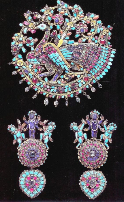 Украшения из драгоценных и полудрагоценных камней, Непал, 17-18 век (430x700, 364Kb)