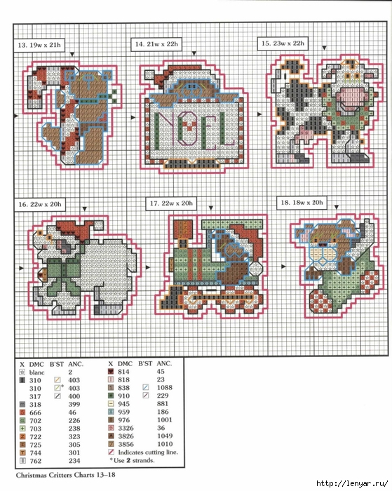 78 xmas ornaments charts 13-18 (559x700, 332Kb)