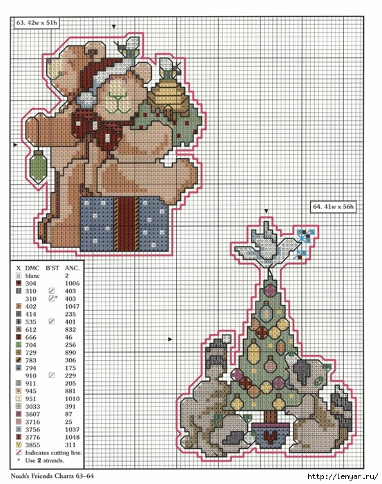 78 xmas ornaments charts63-64 (553x700, 358Kb)