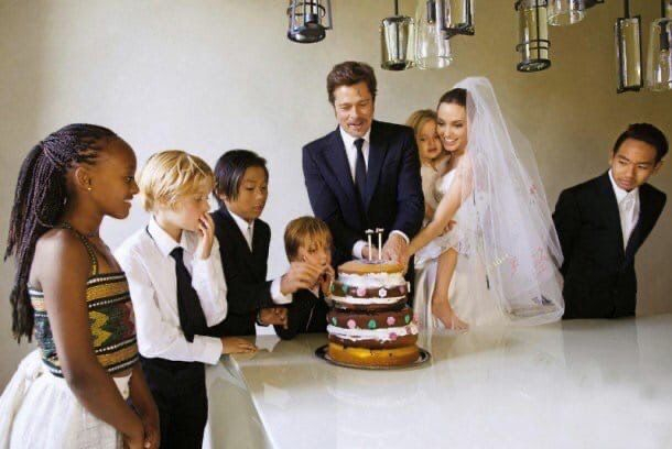 Свадьба Питта и Джоли. 2004 г.