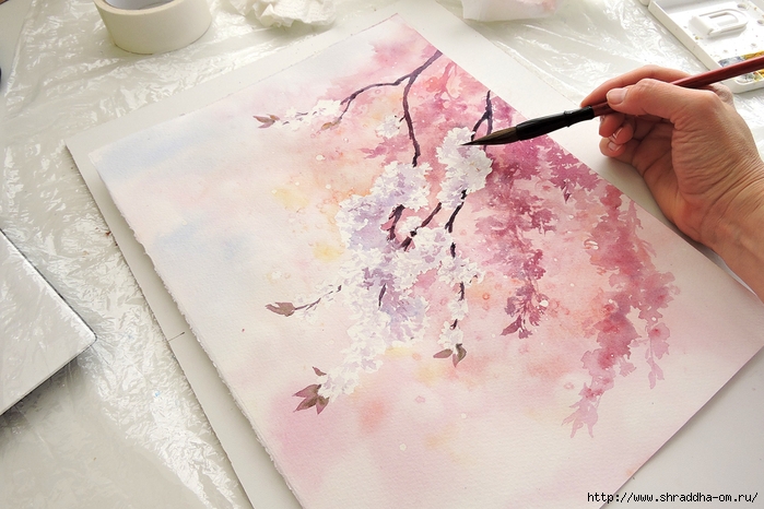 весенний цвет, художник Ольга Лялина, ShraddhaArt (3) (700x466, 256Kb)