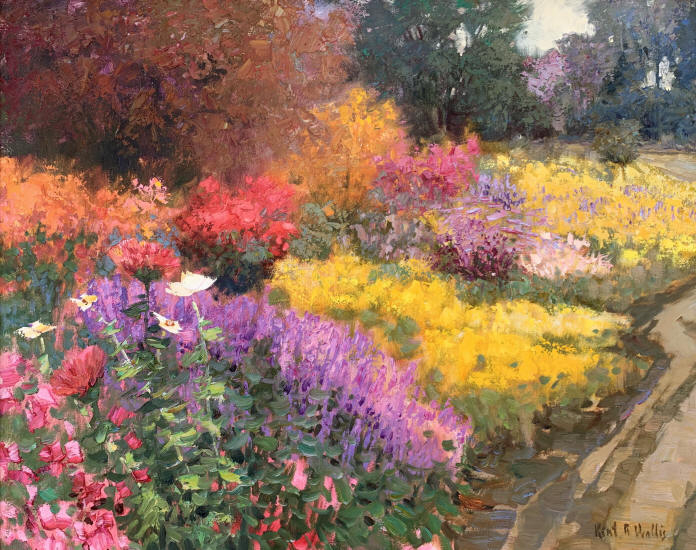 Kent R. Wallis цветущий сад 12 (696x550, 367Kb)